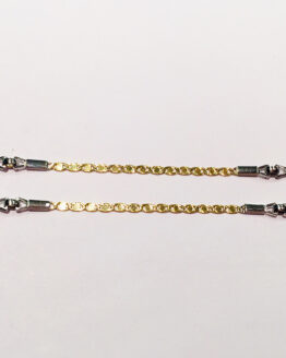 Cadena de Oro bicolor plana de comunión 04-192-50