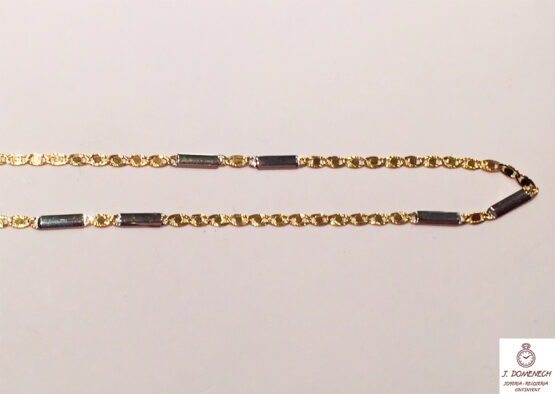 Cadena de Oro bicolor plana de comunión 7241-1