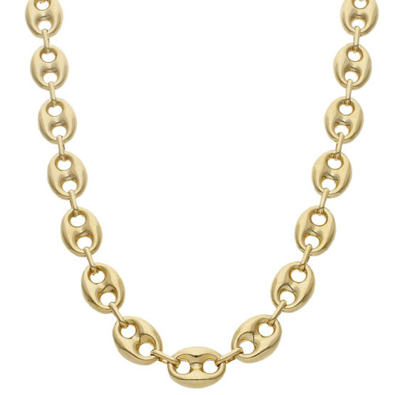 Cadena de oro amarillo calabrote semihueco CO435