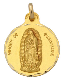 Medalla de oro amarillo Virgen de Guadalupe M508