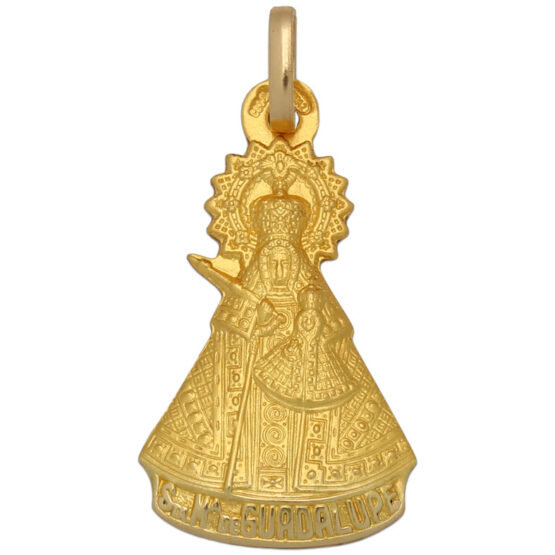 Medalla de oro amarillo Virgen de Guadalupe M509