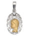 Medalla de oro bicolor Virgen Niña M337