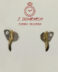 Pendientes de oro bicolor con circonitas 72-1