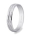 Alianza de oro blanco 5B40340 satinada de 4 mm