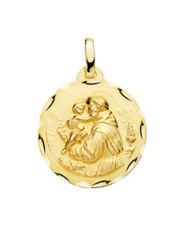 Medalla de oro amarillo de San Antonio 4023-1