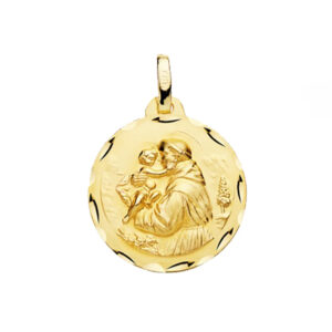 Medalla de oro amarillo de San Antonio 4023-1