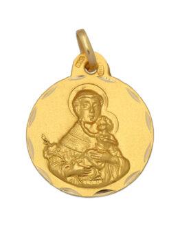 Medalla de oro amarillo de San Antonio M2326