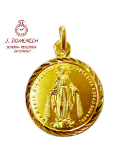 Medalla de oro amarillo de la Virgen Milagrosa 3783-1