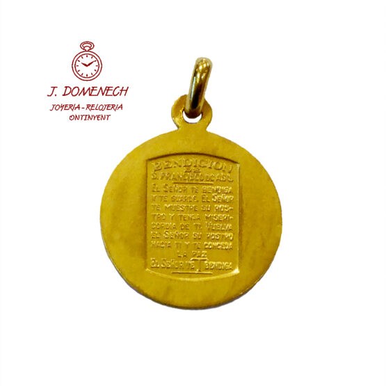Medalla de oro de la Bendición de San Francisco 5499-1 - Imagen 2
