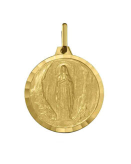 Medalla en oro de ley de la Virgen de Lourdes 1394-1