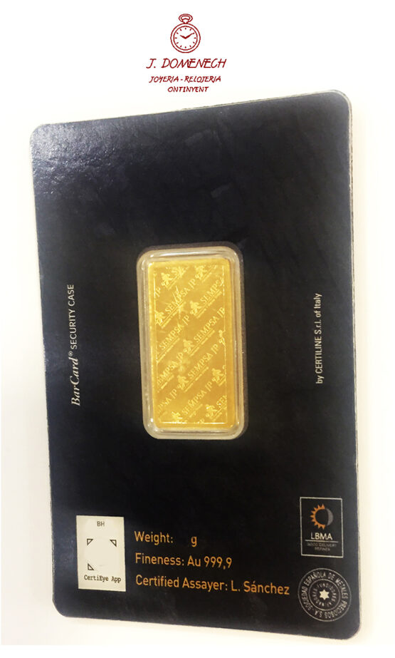Lingote de oro fino Sempsa de 5 gramos - Imagen 2