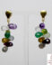 Pendientes en oro de Belén Bajo con cuarzos de colores