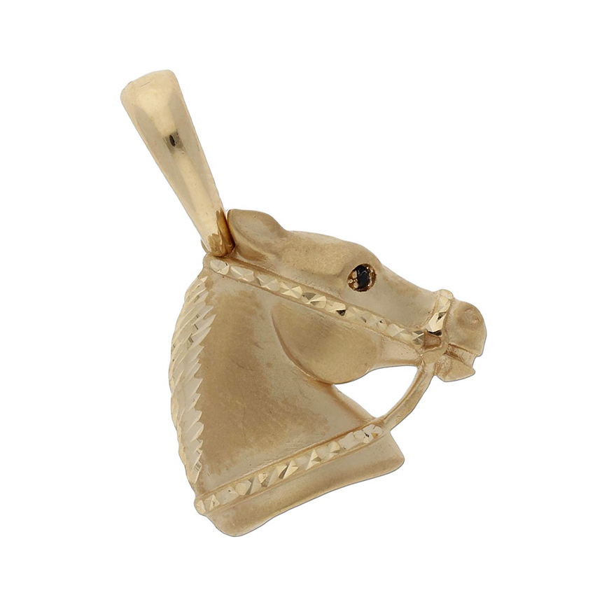 Colgante en oro amarillo cabeza de caballo G841