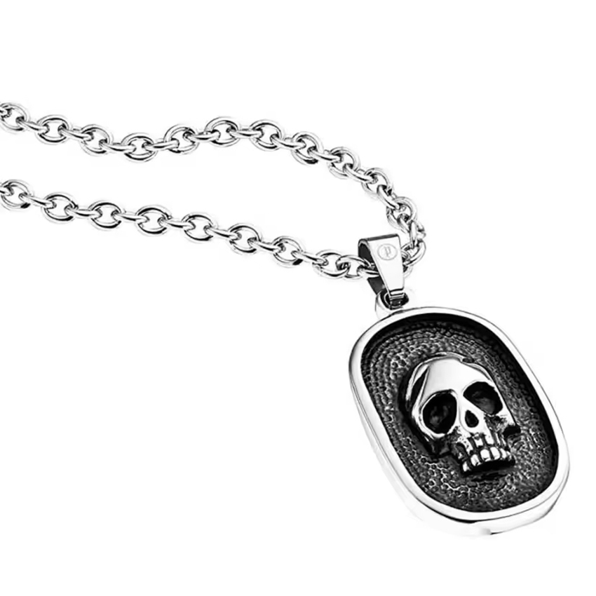 Colgante Police calavera de acero con cadena S14ARFP01P