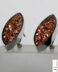Pendientes en plata de Belén Bajo con Drusa cobre