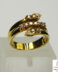 Sortija de oro amarillo con serpiente de brillantes