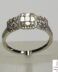 Sortija de oro blanco con diamantes talla brillante y trapecio