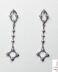 Pendientes de oro blanco con estrellas