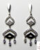 Pendientes de oro blanco con flecos y circonitas
