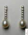 Pendientes de oro blanco con circonitas y perlas