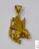 Colgante de oro amarillo dragón alado