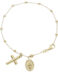 Pulsera de oro amarillo rosario con cruz y Milagrosa