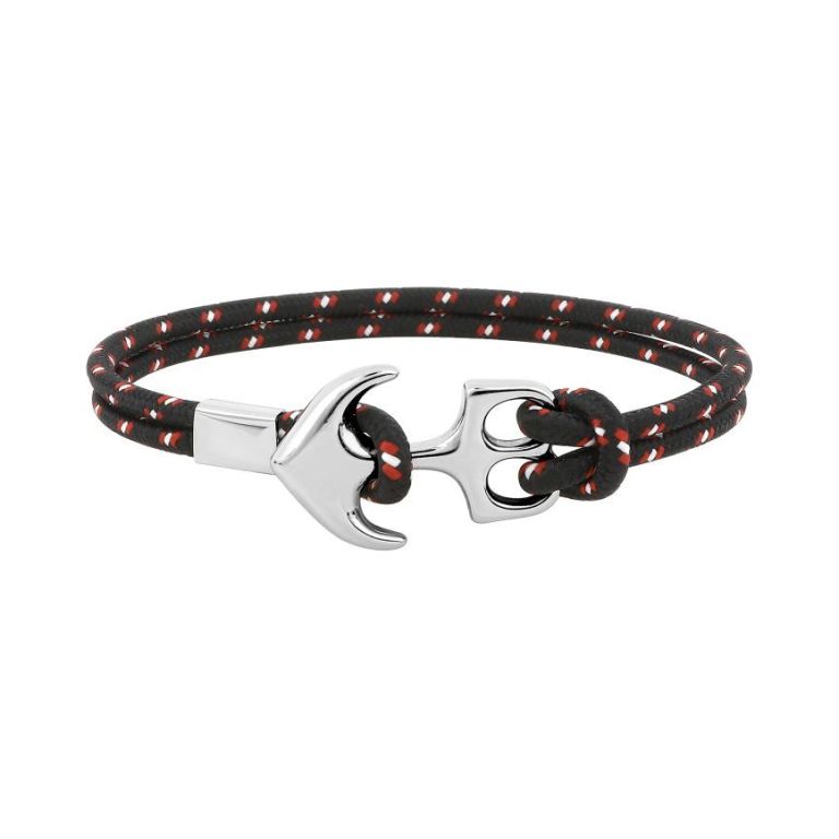 Pulsera de caballero de acero con ancla 433918