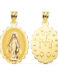 Medalla de oro amarillo de la Virgen Milagrosa P6270-815