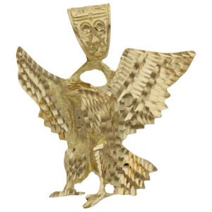 Colgante de oro Águila calva americana grande