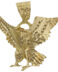Colgante de oro Águila calva americana grande
