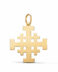 Cruz de Jerusalén en oro amarillo mediana